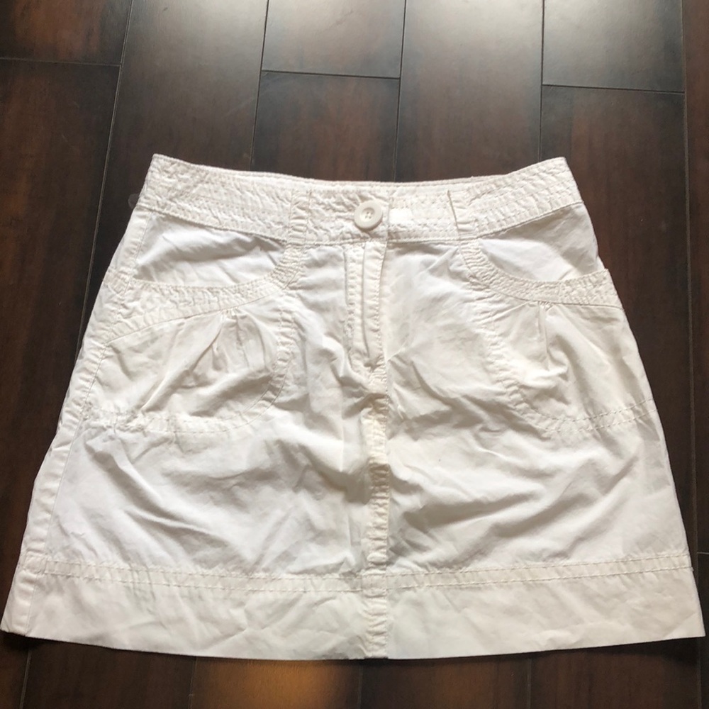 H&M white cotton skirt